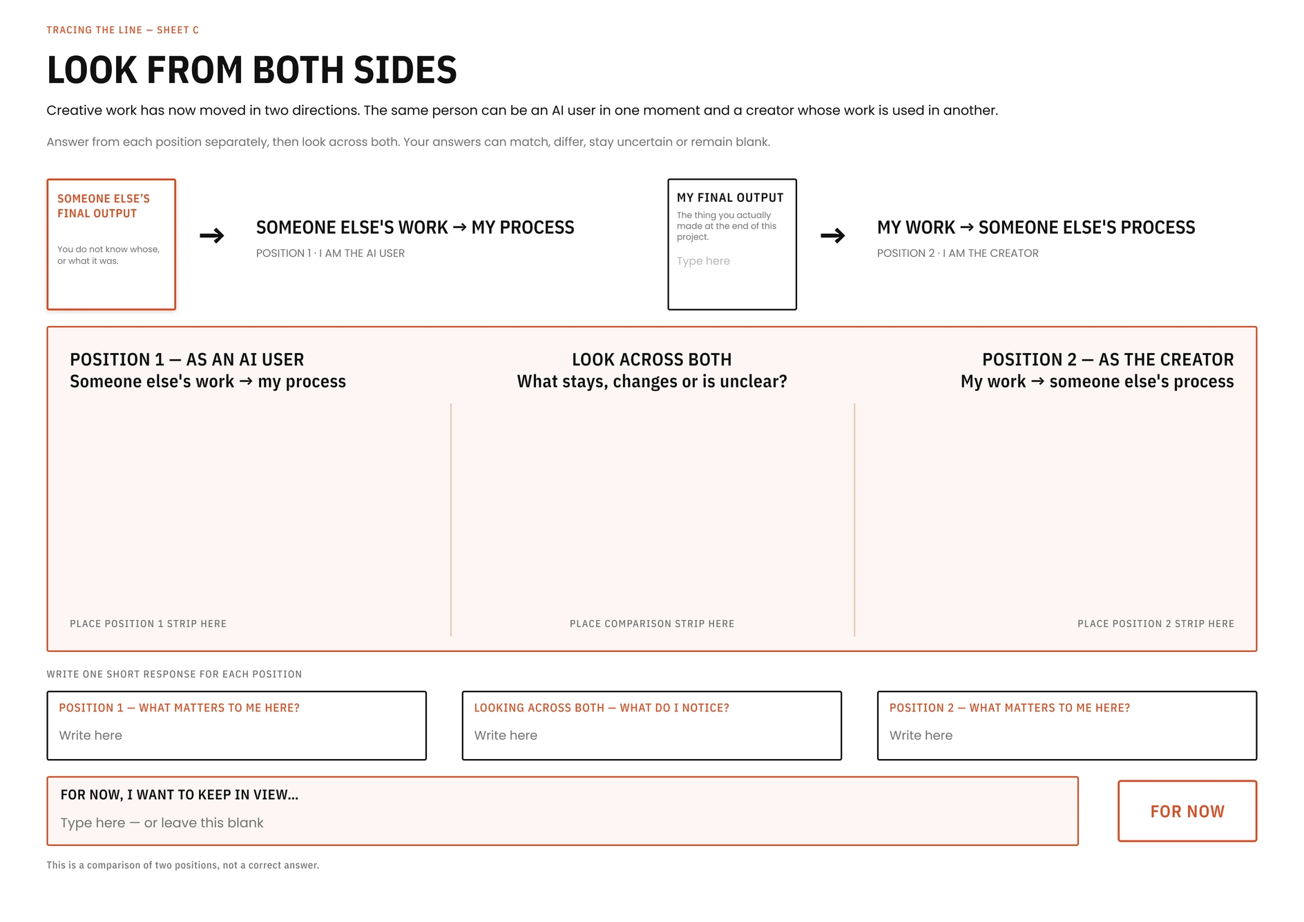 Original Sheet C: Look from both sides.