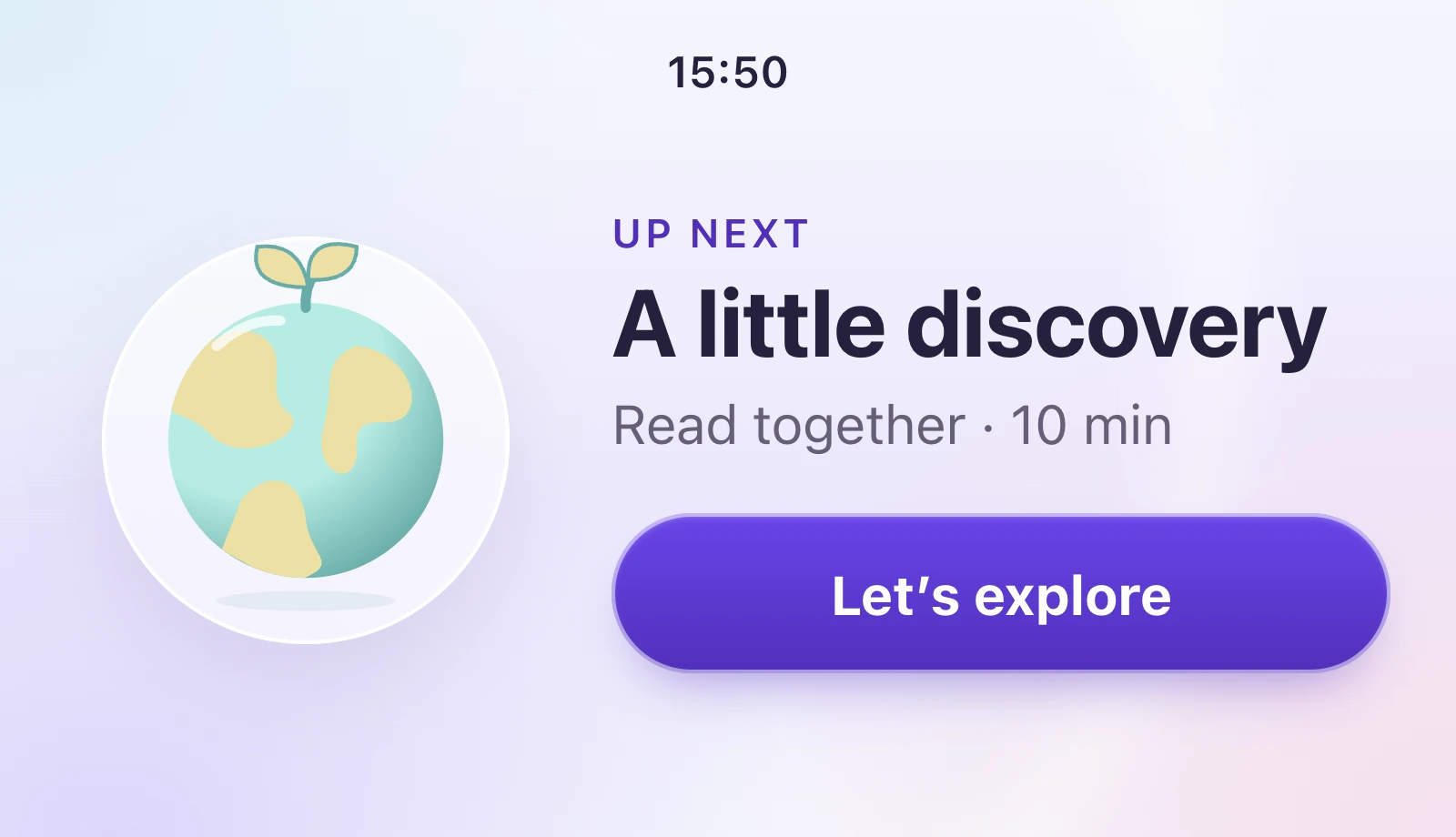 Ribbon: next activity and the child’s planet